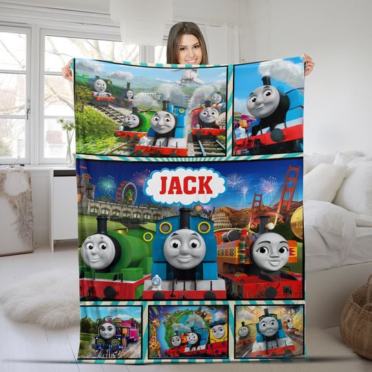 Thomas And Friends Blanket, Personalized Thomas The Train Fleece Blanket