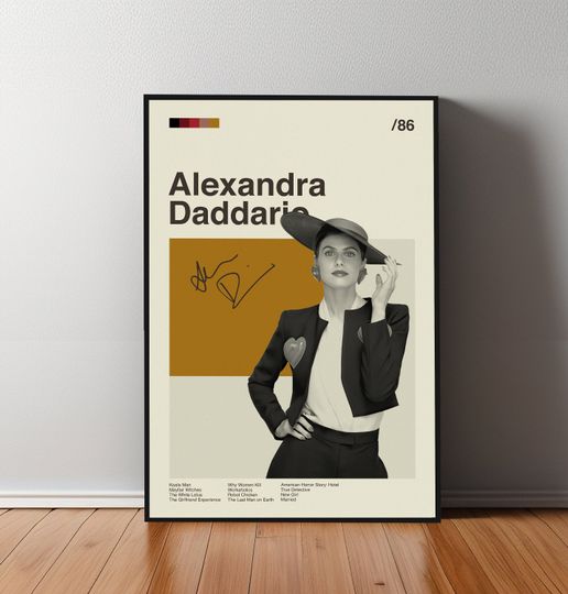 Alexandra Daddario Posters, Retro Movie Print, Modern Vintage Poster