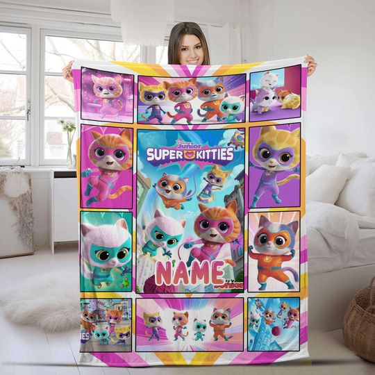 Personalized Disney Junior SuperKitties Blanket, SuperKitties Fleece Blanket