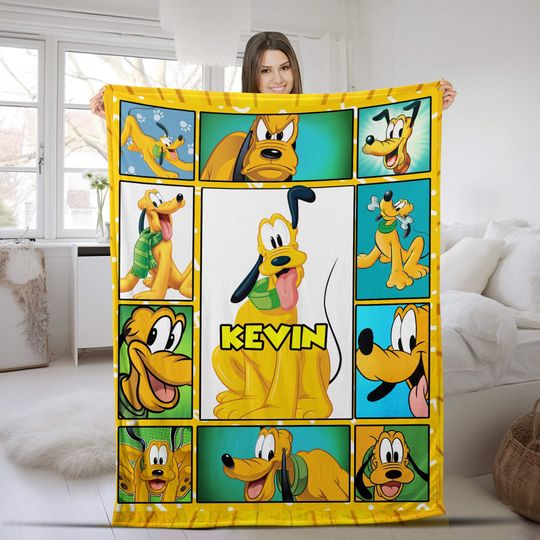 Custom Pluto Dog Blanket, Dog Blanket, Personalized Pluto Fleece Blanket