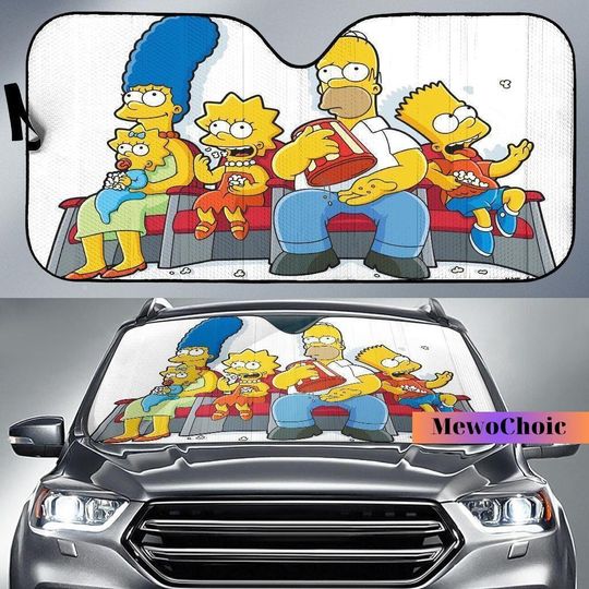 The Simpsons Family Car Sunshade, Simpsons Car Windshield