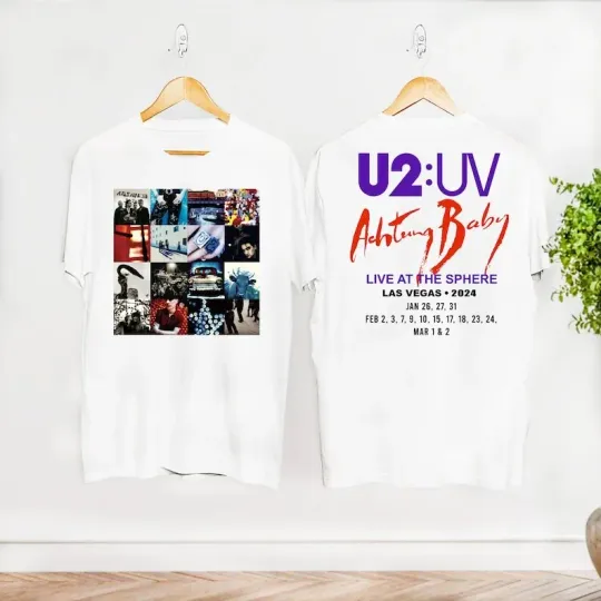 U2:UV Achtung Baby Shirt, Live At Sphere U2 Band Tour 2024, U2 Fan Gift Shirt