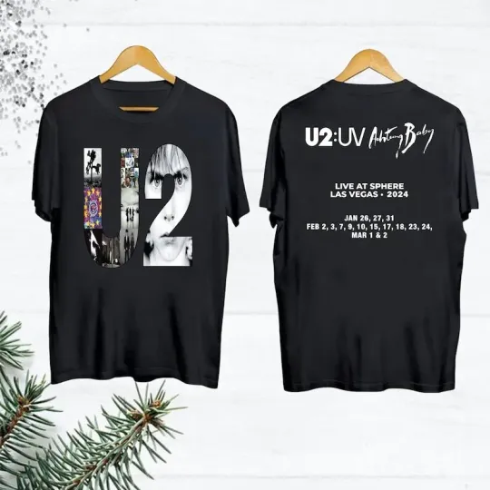 U2 Band 2024 Concert Merch, Achtung Baby Tour 2024 U2 Band TShirt