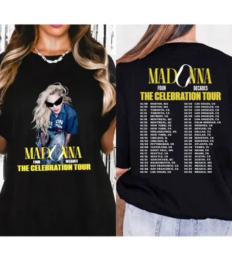 Madonna The Celebration Tour 2024 T-Shirt, Madonna Fan Gifts, Madonna Concert