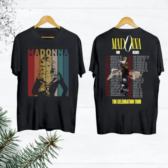 Madonna 90s Vintage Shirt, 2024 Tour Madonna The Celebration, Madonna Fan Gift
