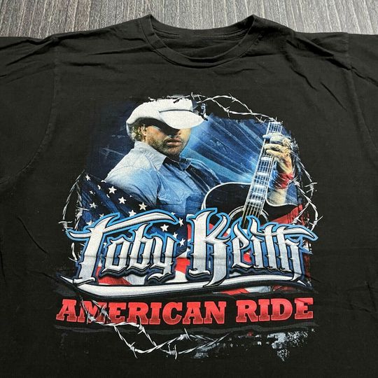 Toby Keith T Shirt Black Concert American Ride Country Music