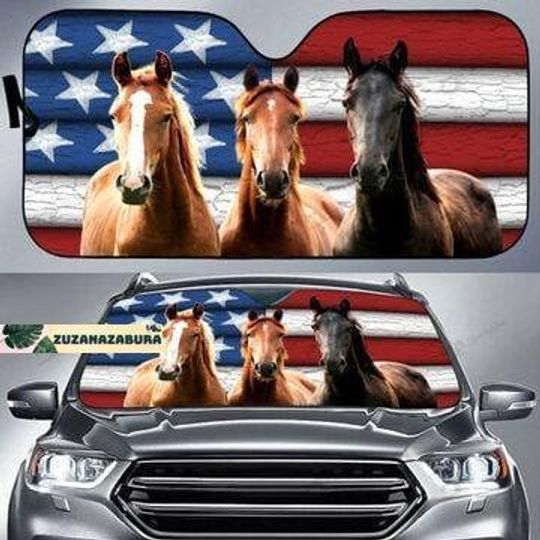 Horse Car Sunshade, Horse Car Decoration, Horse Gift, Animal Car Sunshade