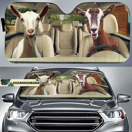 Goat Auto Sun Shade, Goat Car Sun Protector, Goat Sunshade