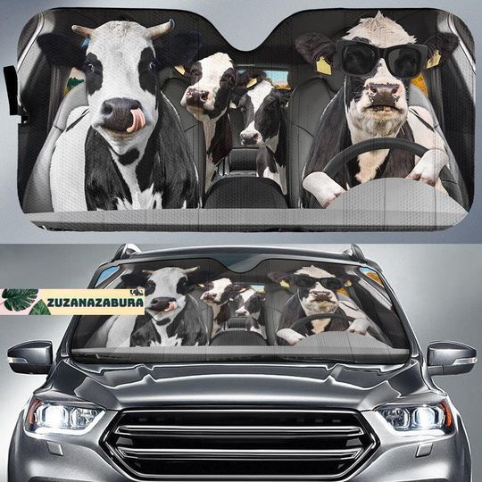 Holstein Cattle Car Sunshade, Cattle Car Accessories