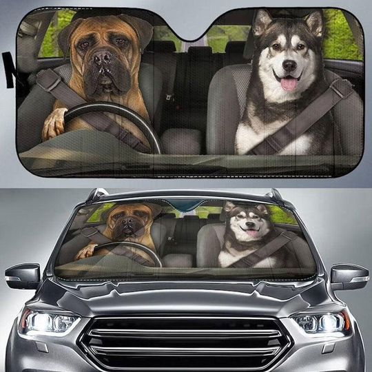 Dog Car Sunshade, Dog Car Decor, Dog Auto Sunshade