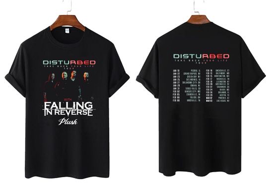 Disturbed T-Shirt Take Back Your Life Tour Falling in Reverse 2024 Tour T-Shirt