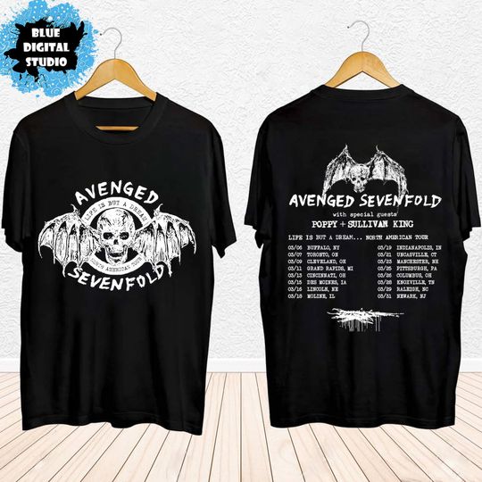 Avenged Sevenfold Life Is But A Dream North American Tour 2024 Shirt, Avenged Sevenfold Band Fan Shirt, Avenged Sevenfold 2024 Tour Shirt