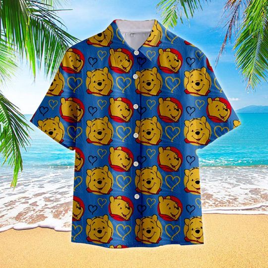 Adorable Cartoon Bear Hawaiian Shirt