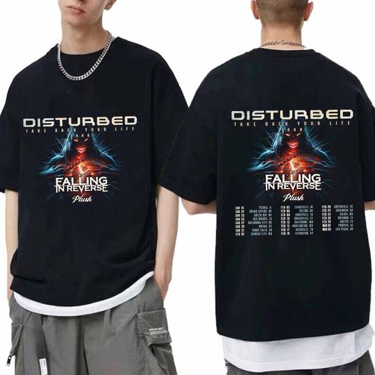 Disturbed 2024 Tour,Falling In Reverse and Plush T Shirt