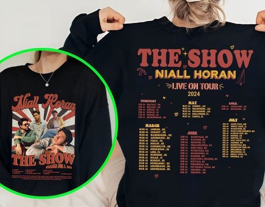 Niall Horan Tracklist Graphic Shirt, The show Live on tour 2024 Sweatshirt