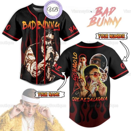 Custom Bad Bunny Kelly Shirt, Bad Bunny Baseball Jersey, Music Lover Shirt