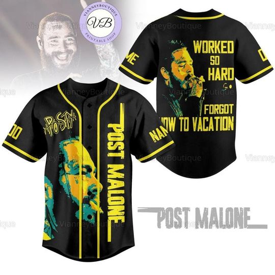 Custom Post Malone Jersey Shirt, Post Malone Baseball Jersey