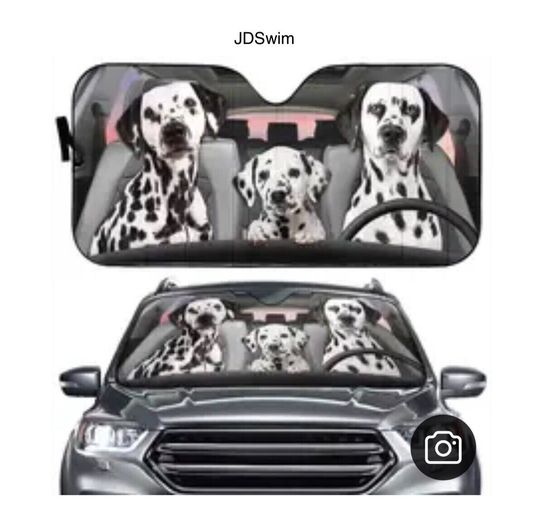 Dalmatian Dog Car Accessory Screen  Sunshade Cover Visor