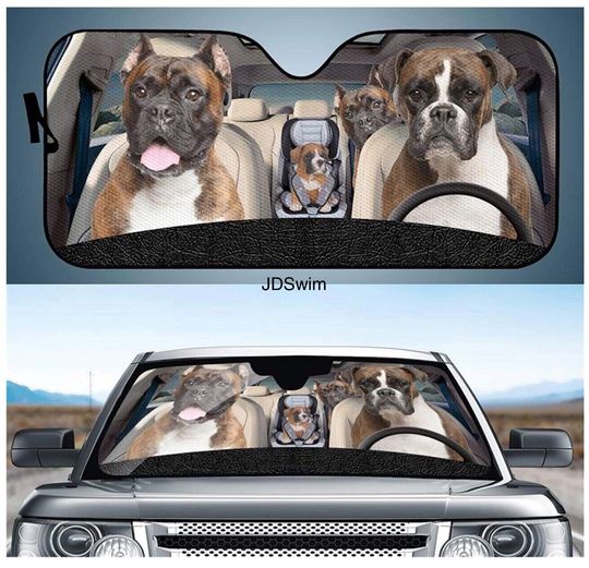 Boxer Dog Car Accessory Screen  Sunshade Cover