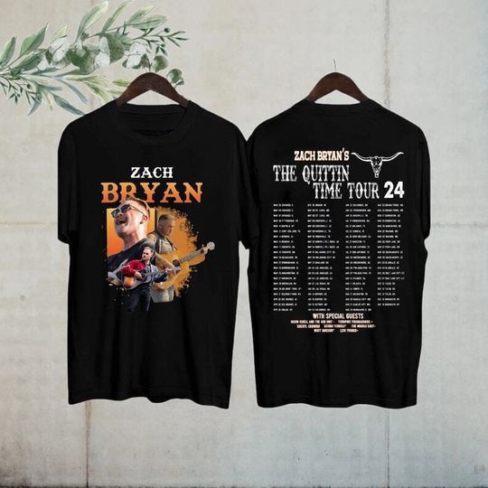 Zach Bryan 2024 Tour Shirt, The Quittin Time Tour 2024 Zach Bryan Shirt