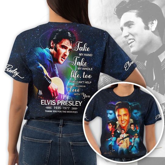 Elvis Presley Tour 3D T-Shirt - Elvis Presley 3D T-Shirt