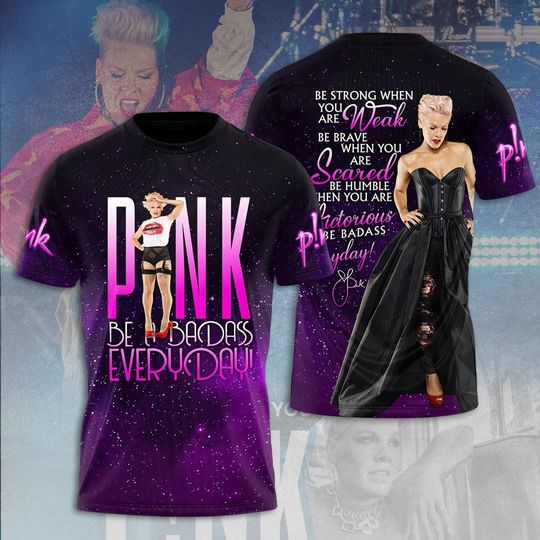 Pink Singer 2024 World Tour 3D T-Shirt - Pink Pink 3D T-Shirt