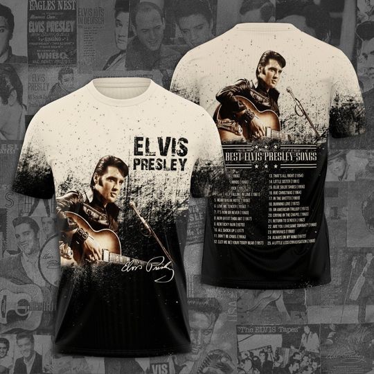 Elvis Presley Tour 3D T-Shirt - Elvis Presley 3D T-Shirt