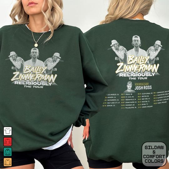 Bailey Zimmerman Religiously World Tour 2024 Sweatshirt
