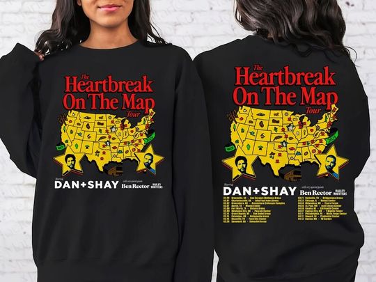 Dan + Shay 2024 Heartbreak on the Map Tour Sweatshirt