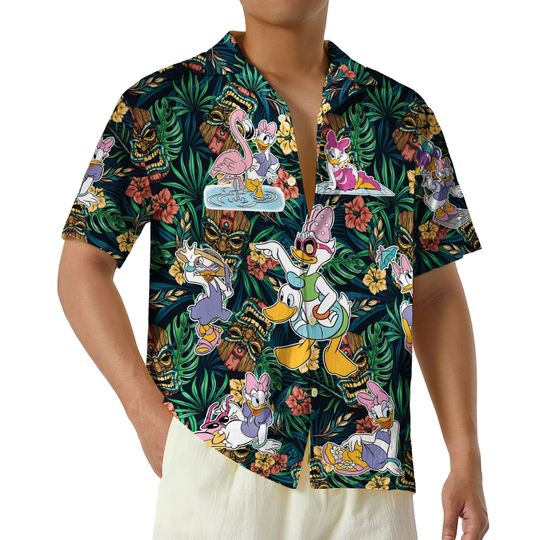 Funny Daisy Hawaiian Shirt, Tiki Disney Hawaiian Shirt
