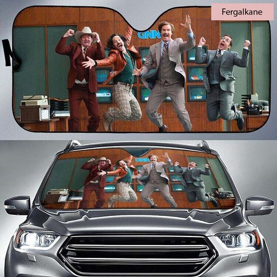 Anchorman 2 Funny Jumping Together The Legend, Movie Car Accessories Windshield