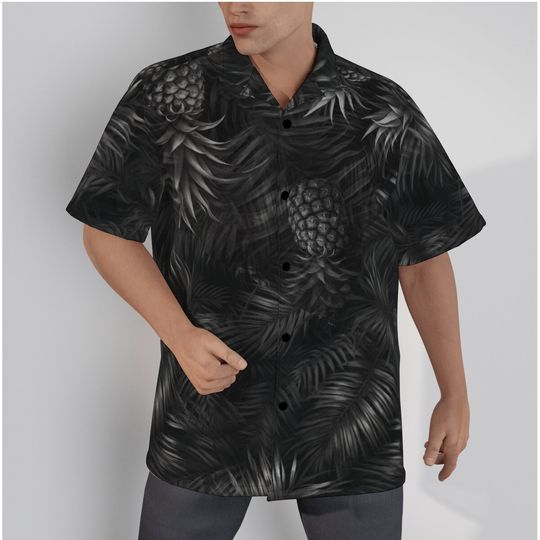 Upside Down Pineapple  Men's Hawaiian Shirt