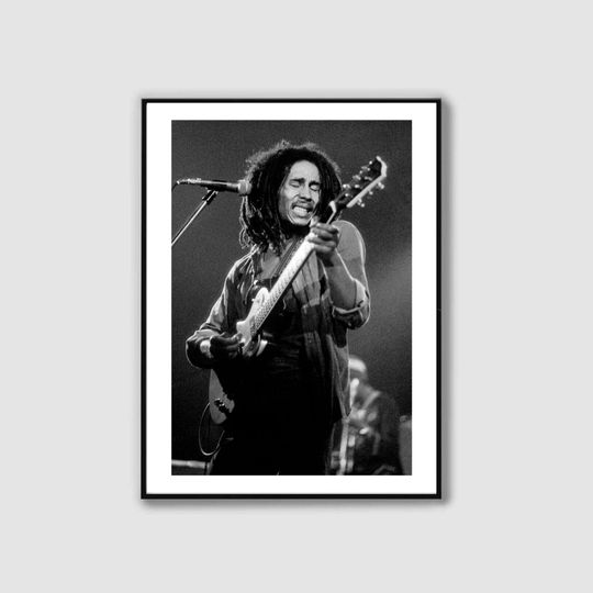 Bob Marley Music Print, Bob Marley Poster, Music Studio Decor