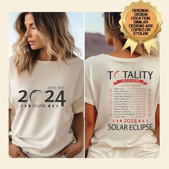 Total Solar Eclipse April 2024 Shirt, American Solar Eclipse 4.8.24 Tshirt