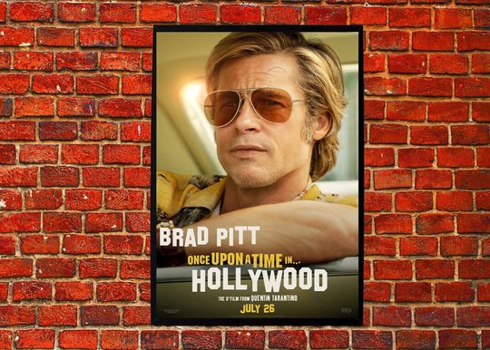 Once Upon a Time in Hollywood Brad Pitt Cover Quentin Tarantino Movie Poster
