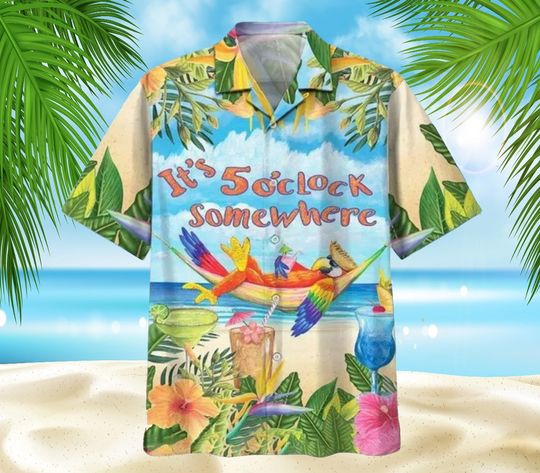 Jimmy Margaritaville It's 5 O'clock Somewhere Hawaiian Shirt