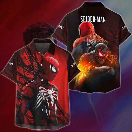 Spider Man 2 Movie Character Hawaiian Shirt, Gift For Men