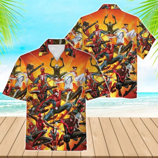 Spider Man Super Hero Hawaiian Shirt, Spider Man Shirt