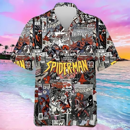 Superhero Avengers Spider Man Movie Hawaii Shirt
