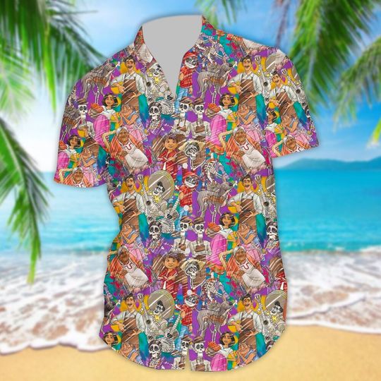 Iconic Family Inspiration Movie Button Up 3D Hawaiian Shirts