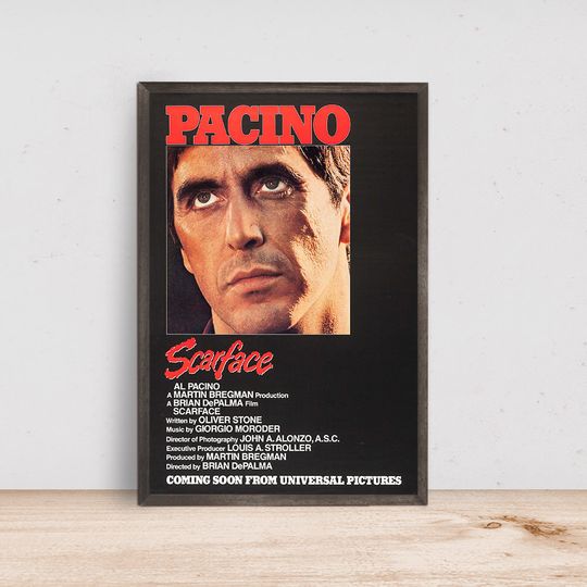 Scarface Movie Poster | Minimalist Movie Poster | Al Pacino, Room Decor