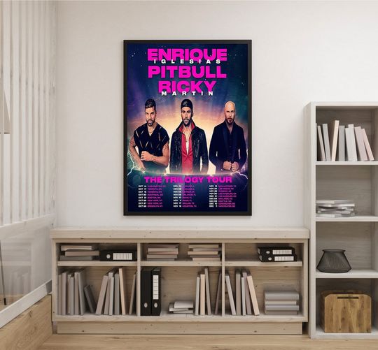 The Trilogy Tour 2023 Enrique Iglesias Pitbull Ricky Martin Poster