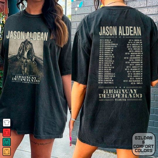 Jason Aldean Merch Highway Desperado Tour Shirt