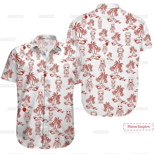 Horror Movie Shirt, Horror Characters Hawaiian Shirt, Michael Myers Shirt