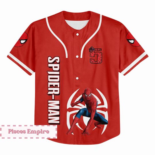 Spider Man Jersey, Spider-Man Jersey Shirt, Superhero Jersey Shirt