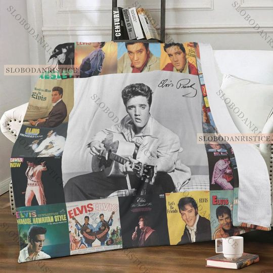 Elvis Presley Fleece Blanket, Elvis Presley Blanket, Bedding Blanket