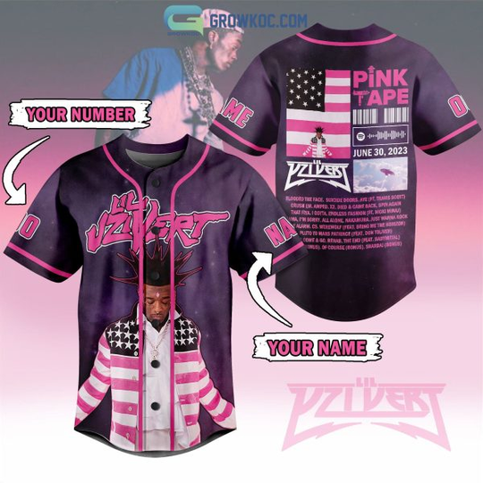 Lil Uzi Vert Pink Tape Baseball Jersey