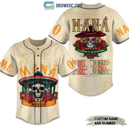Custom Mana Mexico Baseball Jersey