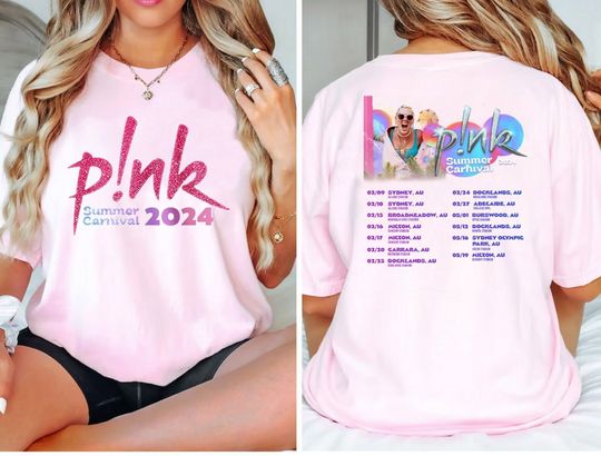 P!nk Summer Carnival 2024, Trustfall Album Tee, Pink Singer Tour, Music Festival Shirt