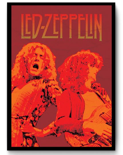 LED ZPELIN Poster - Custom Music Poster - 70s Vintage Posters